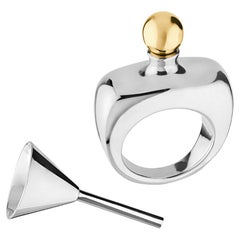 Betony Vernon "Essence Ring" Sterling Silver 925 with Funnel and Gold Cap