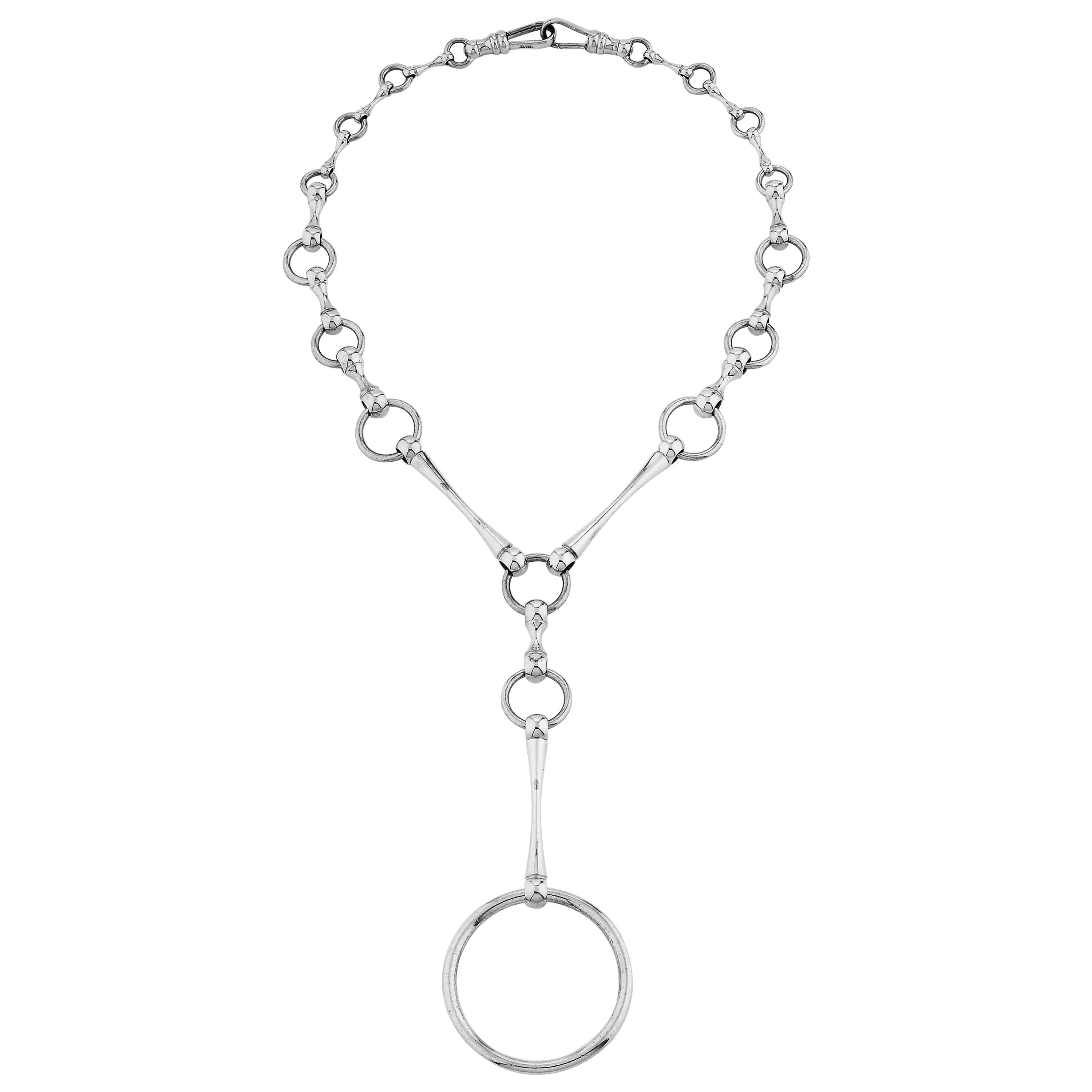 Louis Vuitton Lockit Necklace Silver - For Sale on 1stDibs