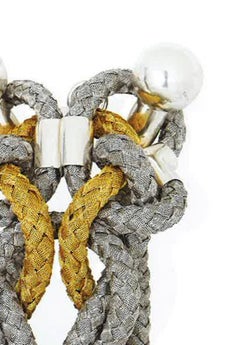 Betony Vernon "Noble Knot Bracelet" 18 Karat Gold Sterling Silver 925 in Stock