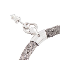 Betony Vernon "Noble Rope Hoop Small Earrings" Sterling Silver Earrings in Stock