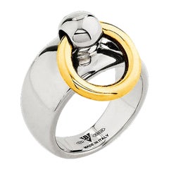 Anillo Betony Vernon "Anillo en O mediano" Plata de ley 925 Oro de 18 quilates