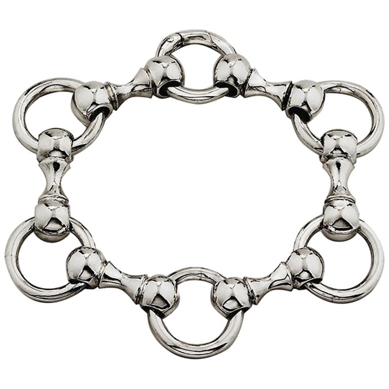Betony Vernon "O'Ring Chain Medium Bracelet" Sterling Silver 925 For Sale