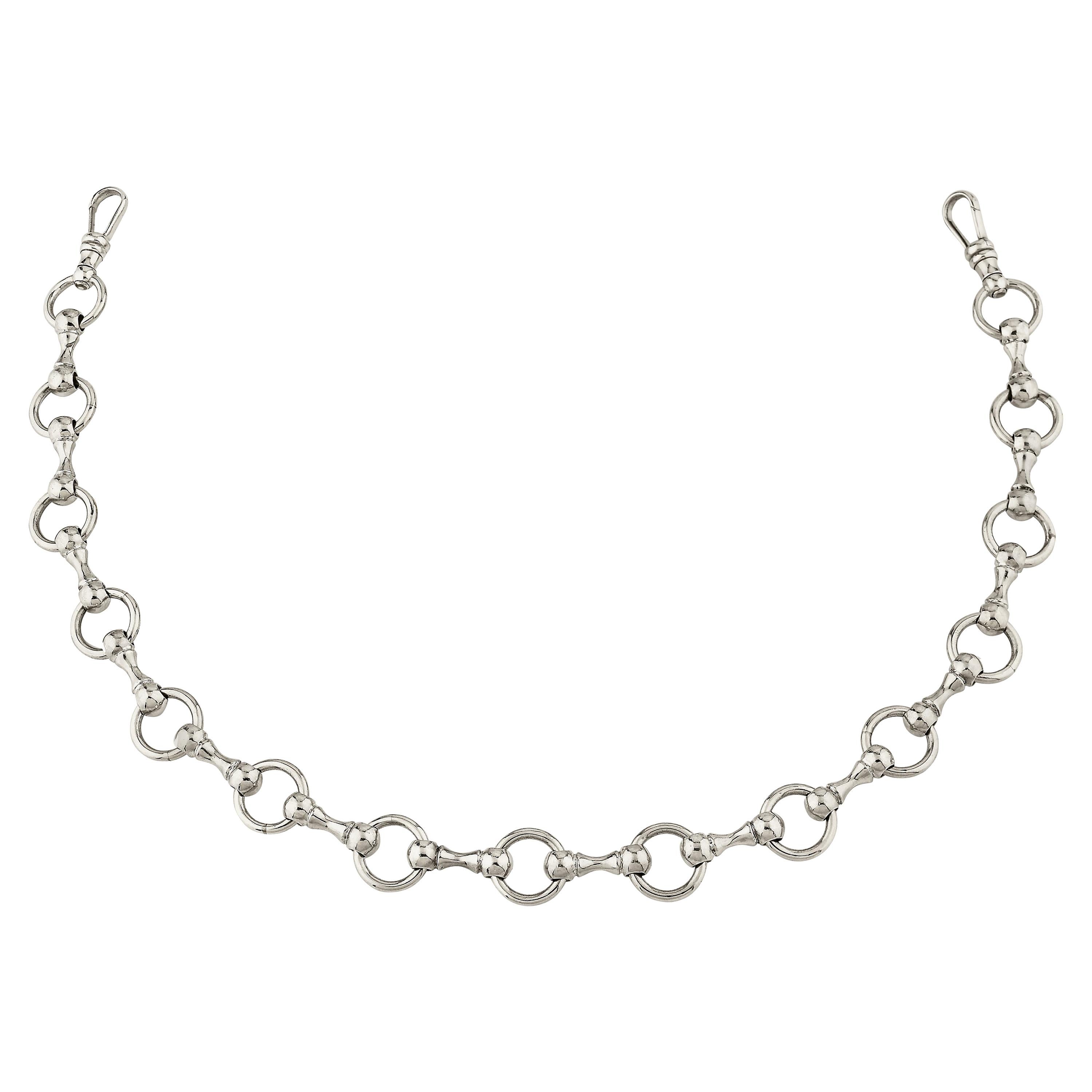 Betony Vernon "O'Ring Chain Medium Necklace" Sterling Silver 925 in Stock For Sale
