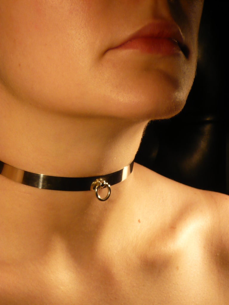 Betony Vernon O Ring Choker Mini Necklace 18 Karat Gold In Stock For Sale At 1stdibs Stock Choker
