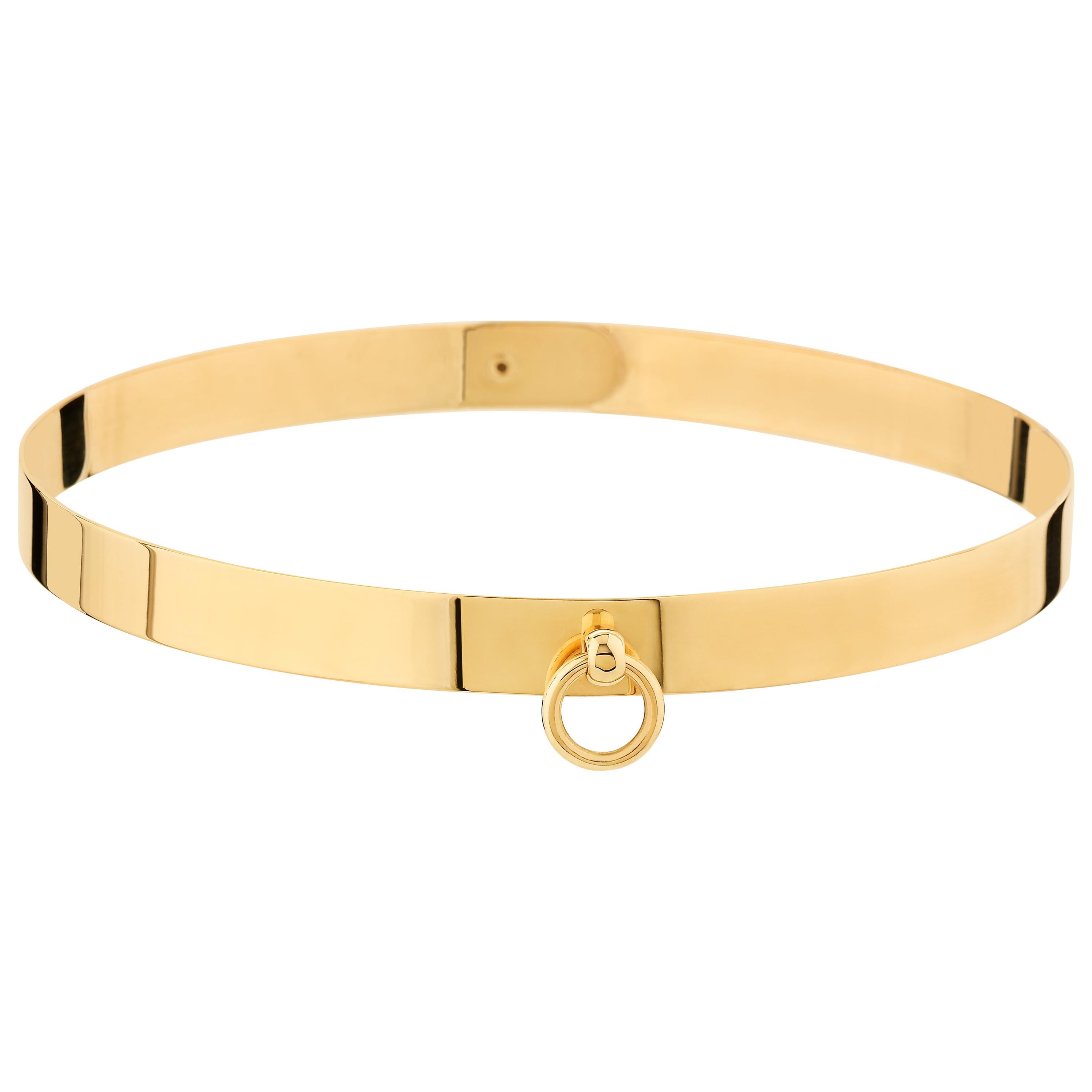 Betony Vernon Collar "O-Ring Choker Mini" Oro 18 Kilates en Stock en venta