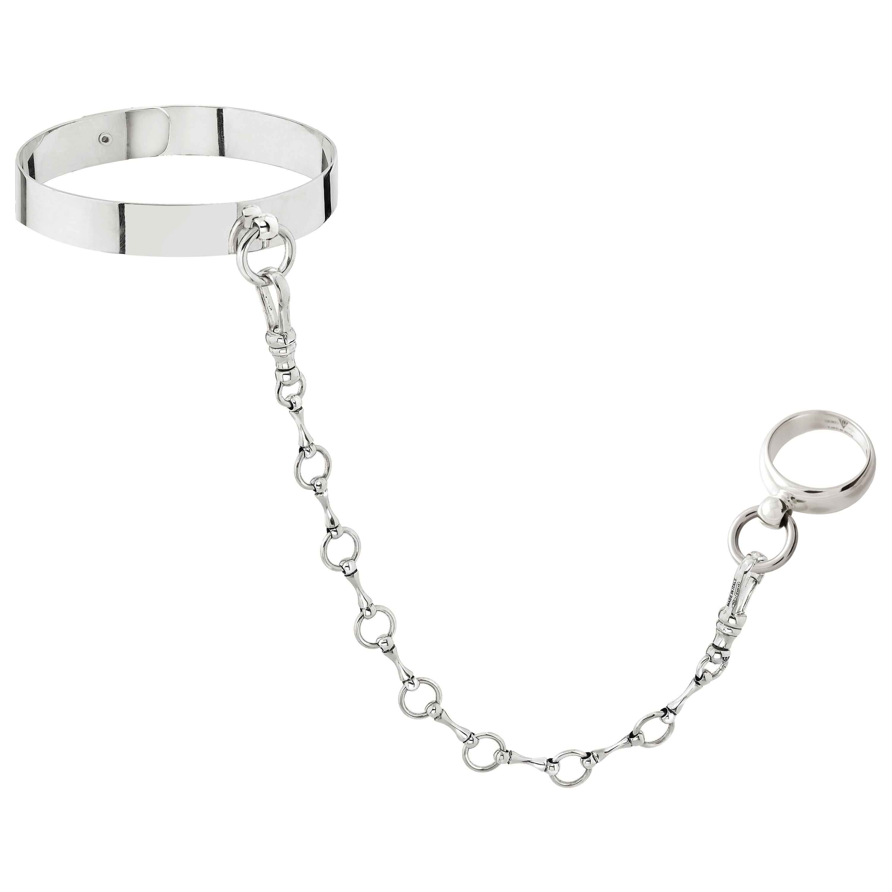 Betony Vernon "O'Ring Cuff Kit" Bracelet Chain Ring Sterling Silver 925 in Stock For Sale