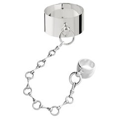 Vintage Betony Vernon "O-Ring Cuff Kit" Large Bracelet Chain Ring Sterling Silver 925