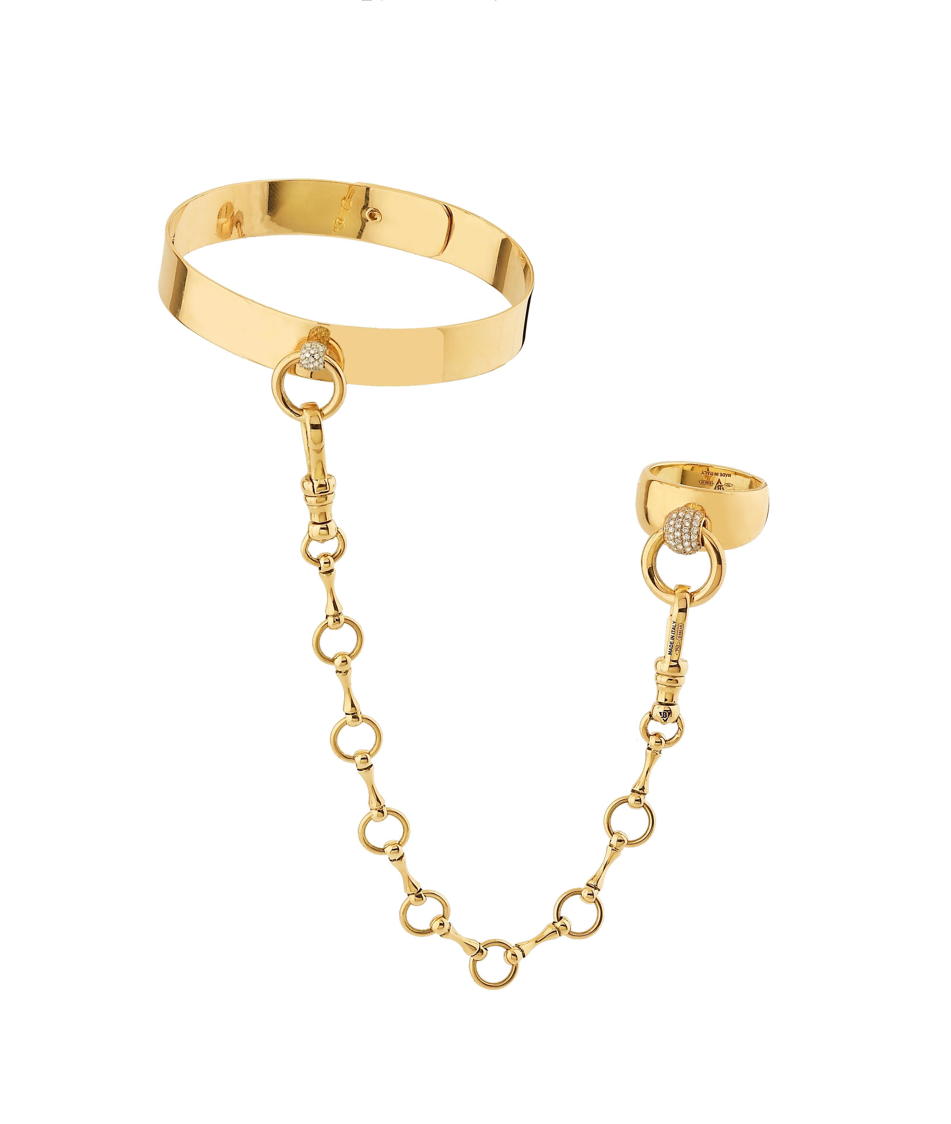 Betony Vernon « O-Ring Cuff Kit », chaîne de bracelet moyen en or 18 carats en vente 9
