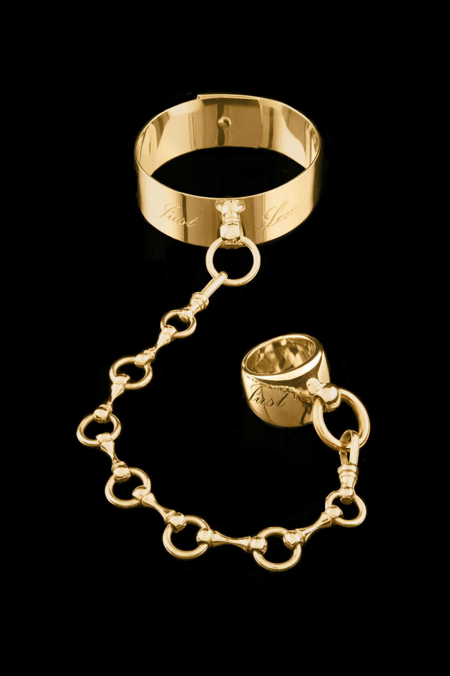 Betony Vernon « O-Ring Cuff Kit », chaîne de bracelet moyen en or 18 carats en vente 3