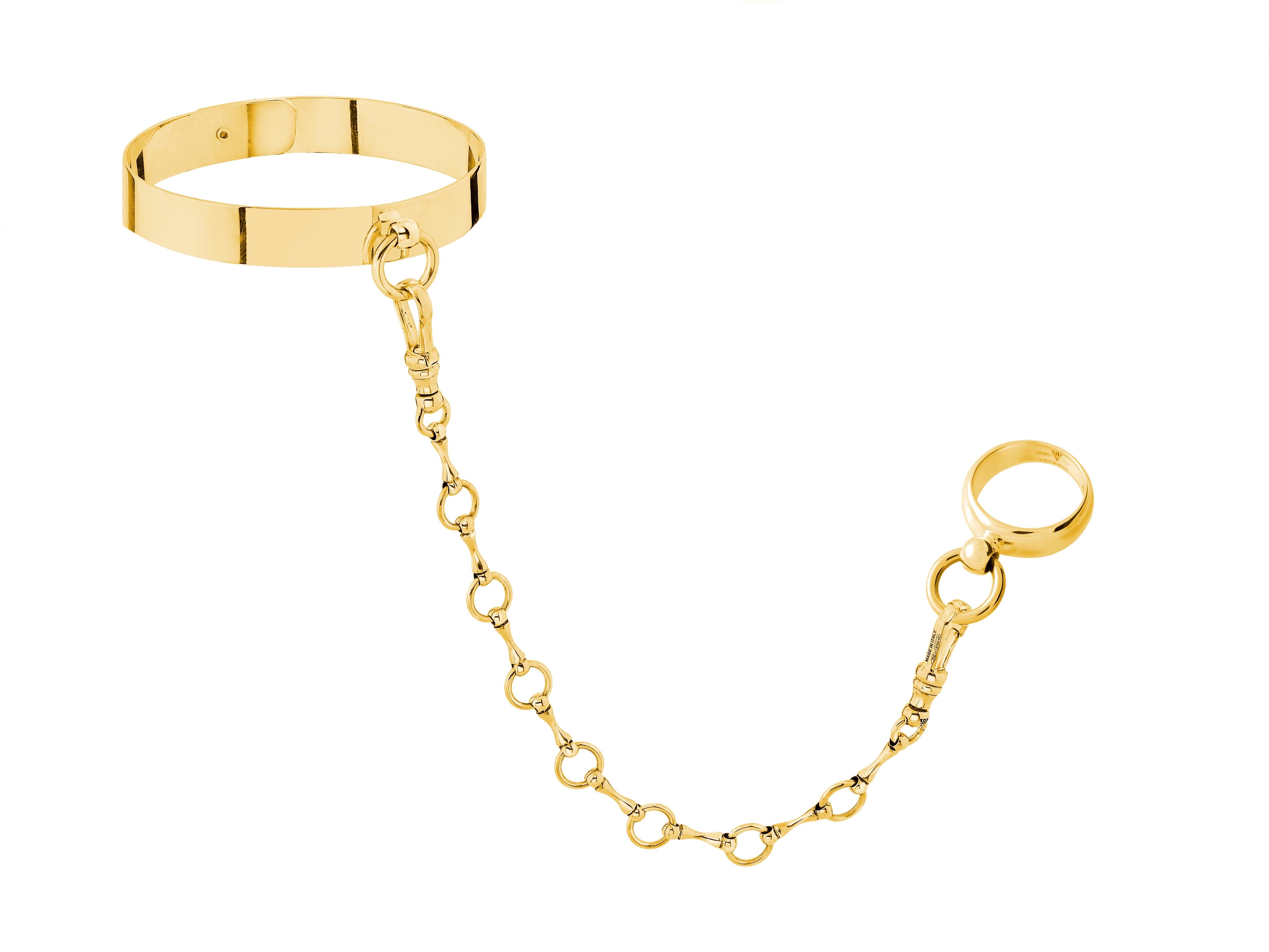 Betony Vernon Bracelet « O'Ring Cuff Mini » en or 18 carats en stock en vente 2