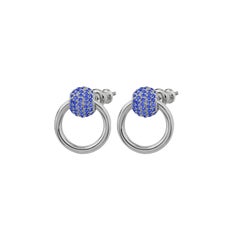 Betony Vernon "O'Ring Earrings Sapphire Pavée" 18 Karat Gold