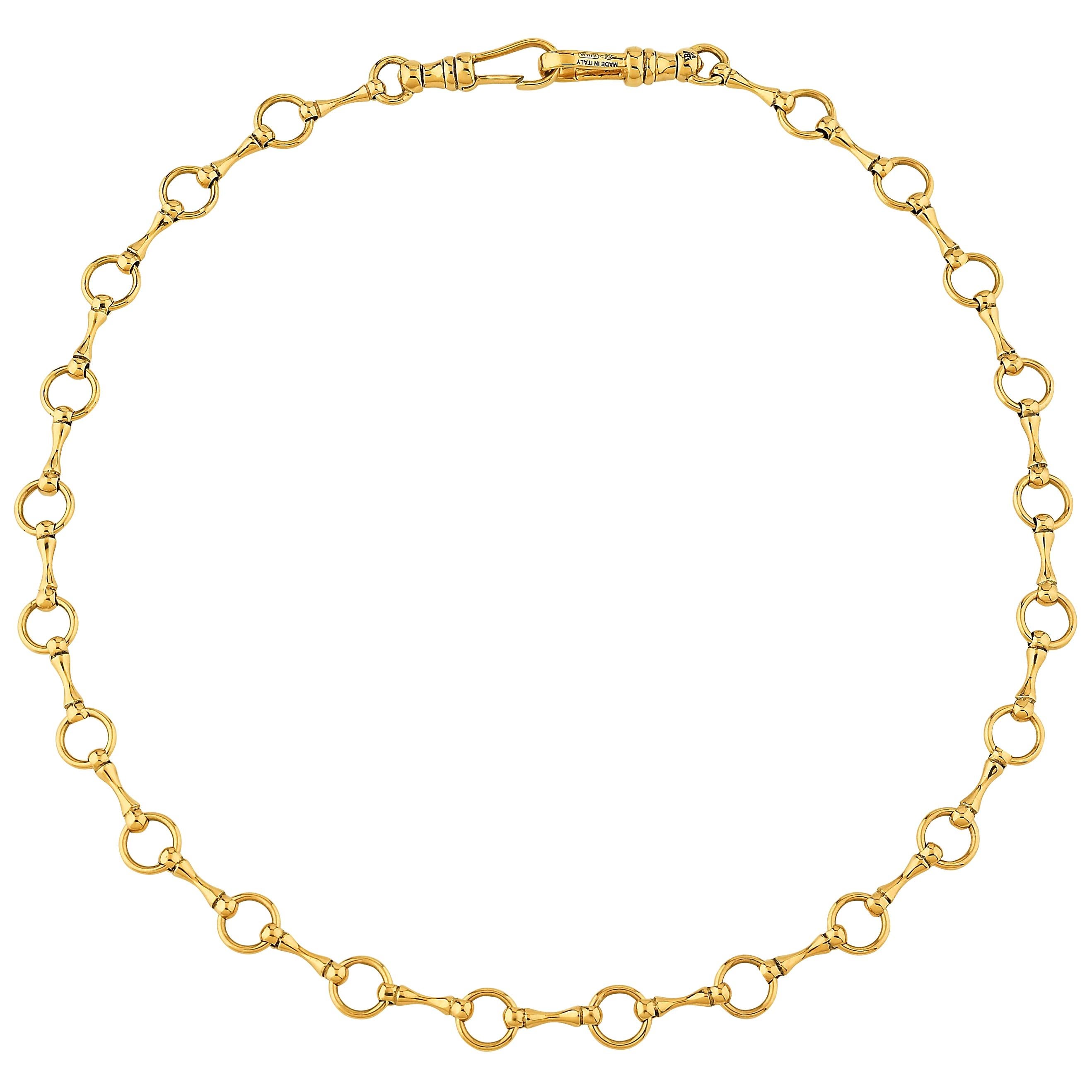 Betony Vernon "O'Ring Signature Chain Necklace" Necklace 18 Karat Gold For Sale
