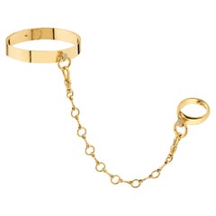 Betony Vernon "O'Ring Cuff Diamond Pavée Kit" Bracelet Ring 18k Gold in stock