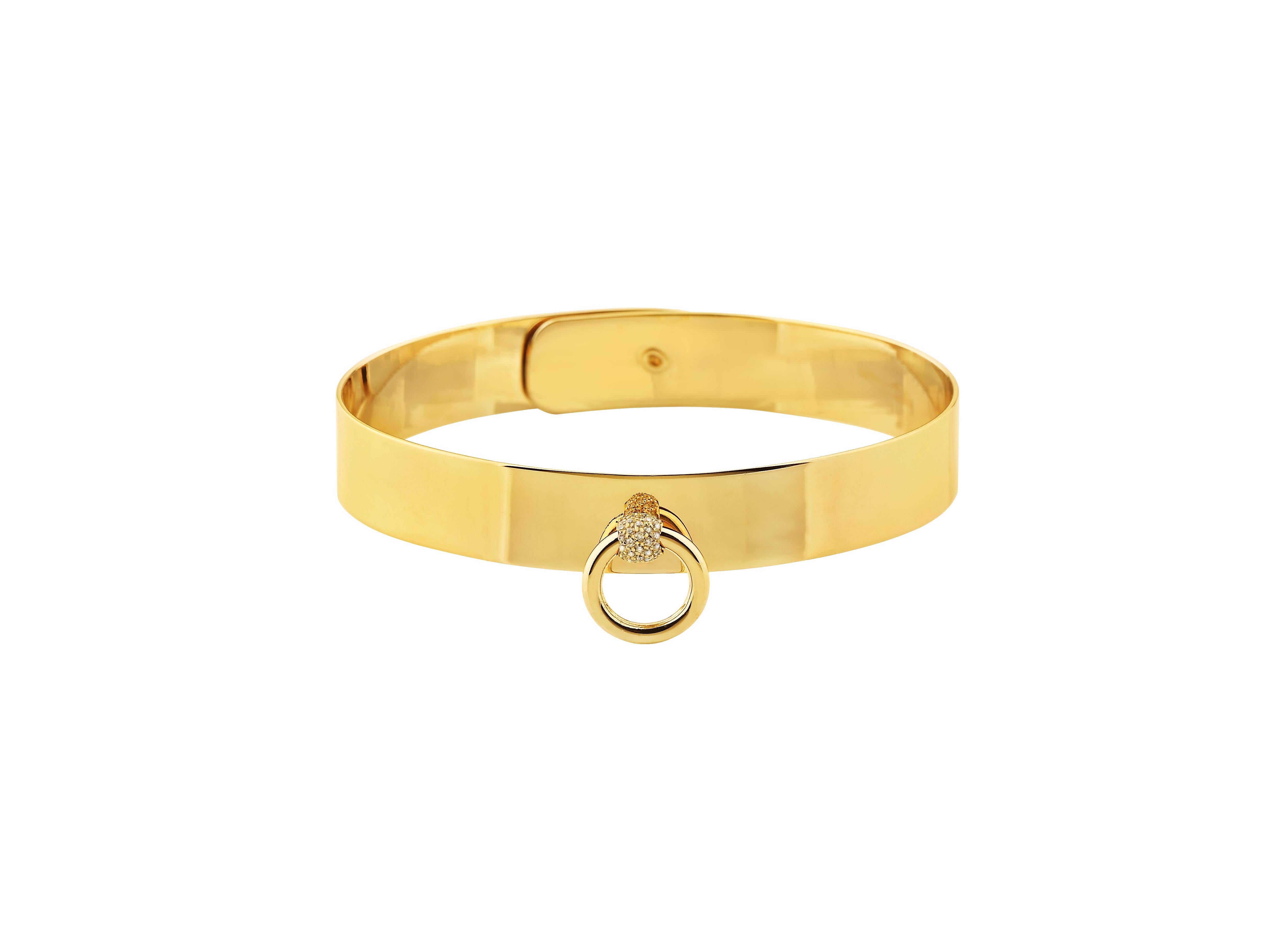 Betony Vernon „O'Ring Cuff Mini“ Armband aus 18 Karat Gold, auf Lager im Angebot 3