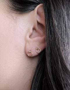 Betony Vernon "O'Ring Pendientes Maxi Mini" Oro 18kt - En Stock