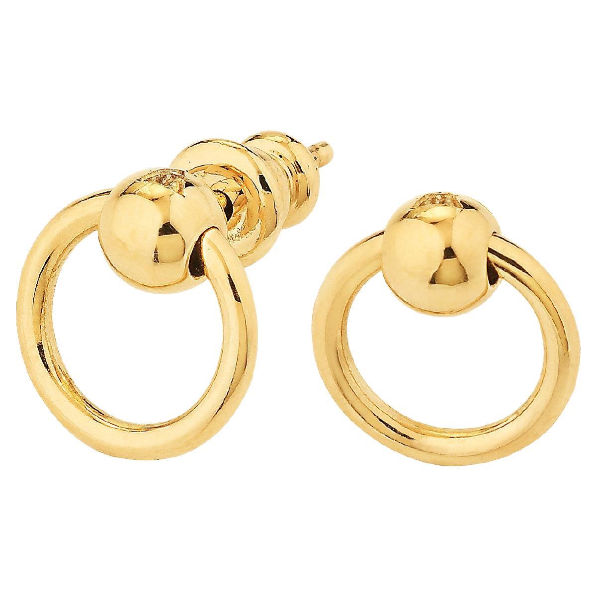 Betony Vernon "O'Ring Mini Earrings" 18 Karat Gold For Sale