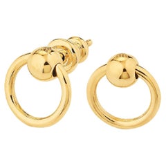 Retro Betony Vernon "O'Ring Mini Earrings" 18 Karat Gold