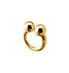 Betony Vernon "Small Double Sphere Massage Ring" 18 Karat Gold Ring
