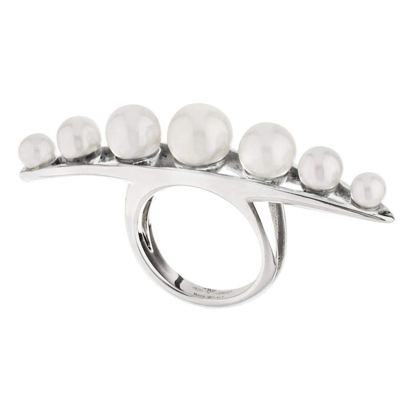 Betony Vernon "Anello per massaggio con filo di perle" - A. Silver 925 - In magazzino