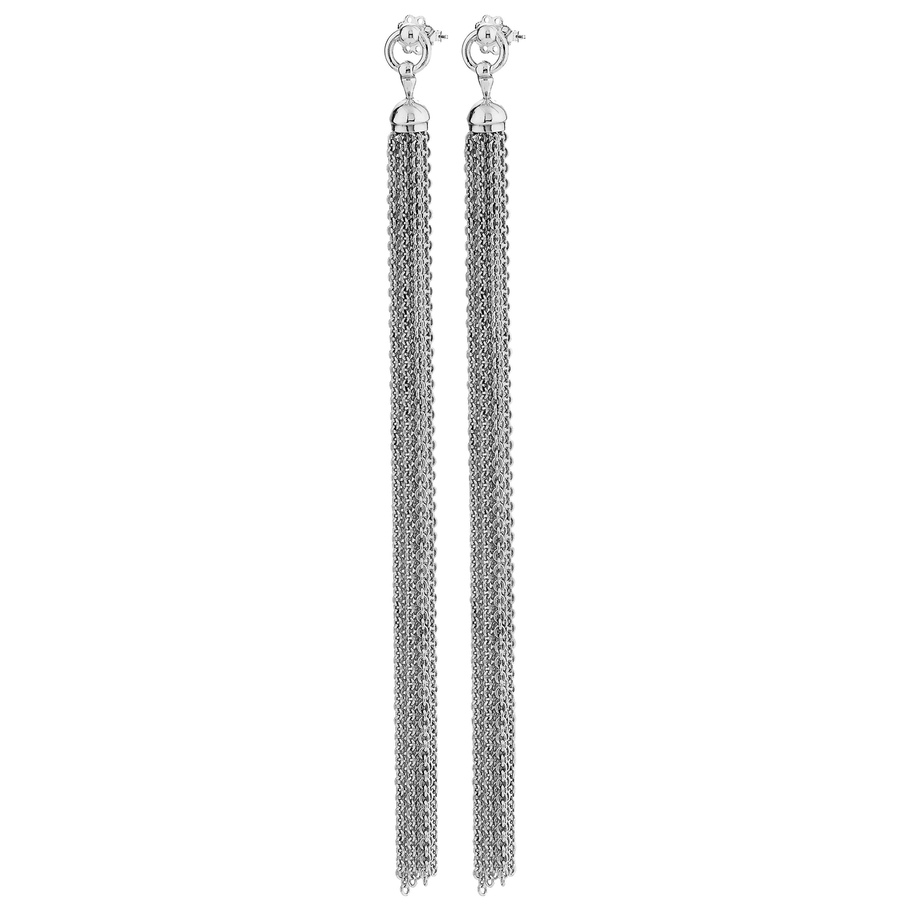 Betony Vernon Boucles d'oreilles cocktail « Tassel Cocktail » en argent sterling 925 en stock