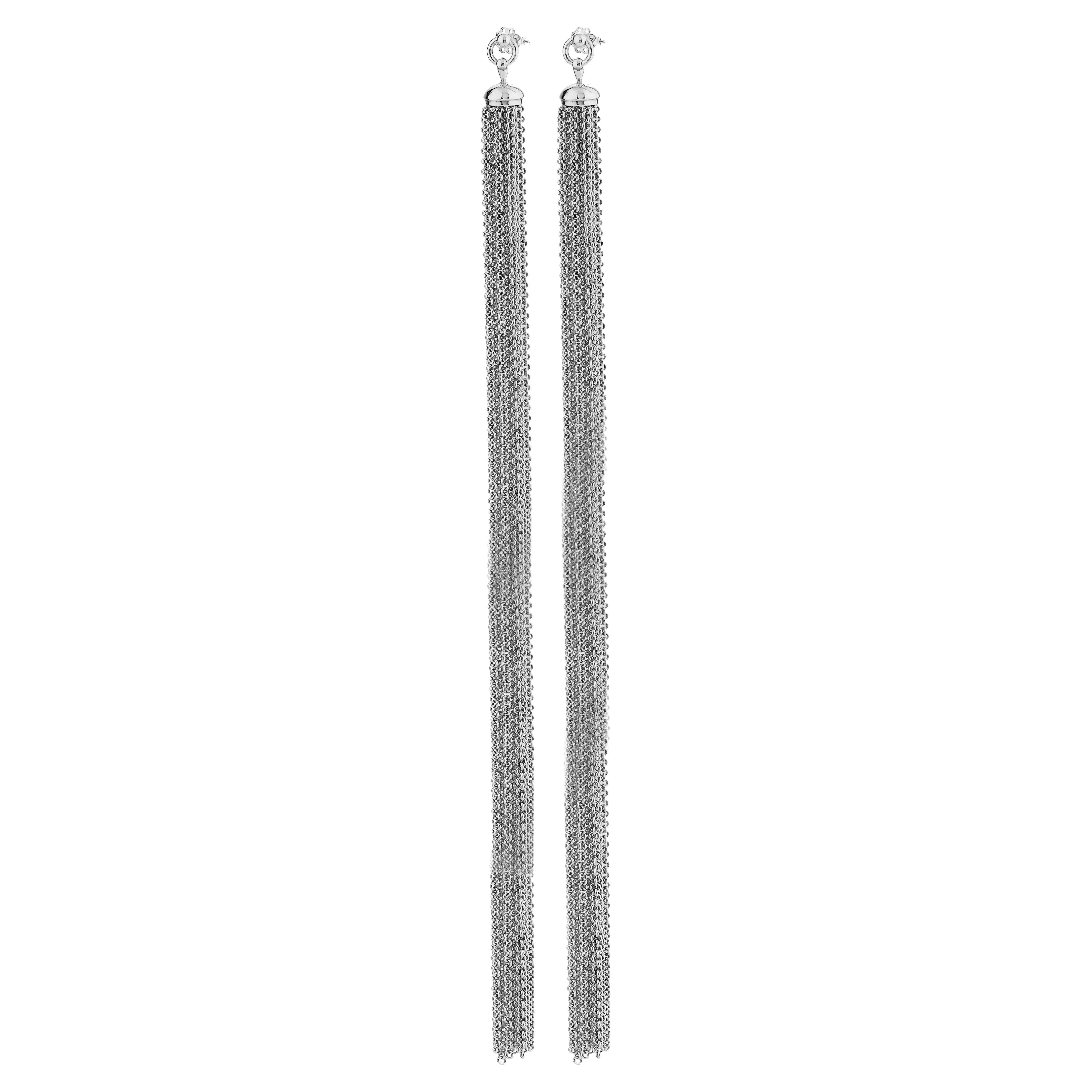 Betony Vernon "Tassel Cocktail Long Earrings" Sterling Silver 925 in Stock