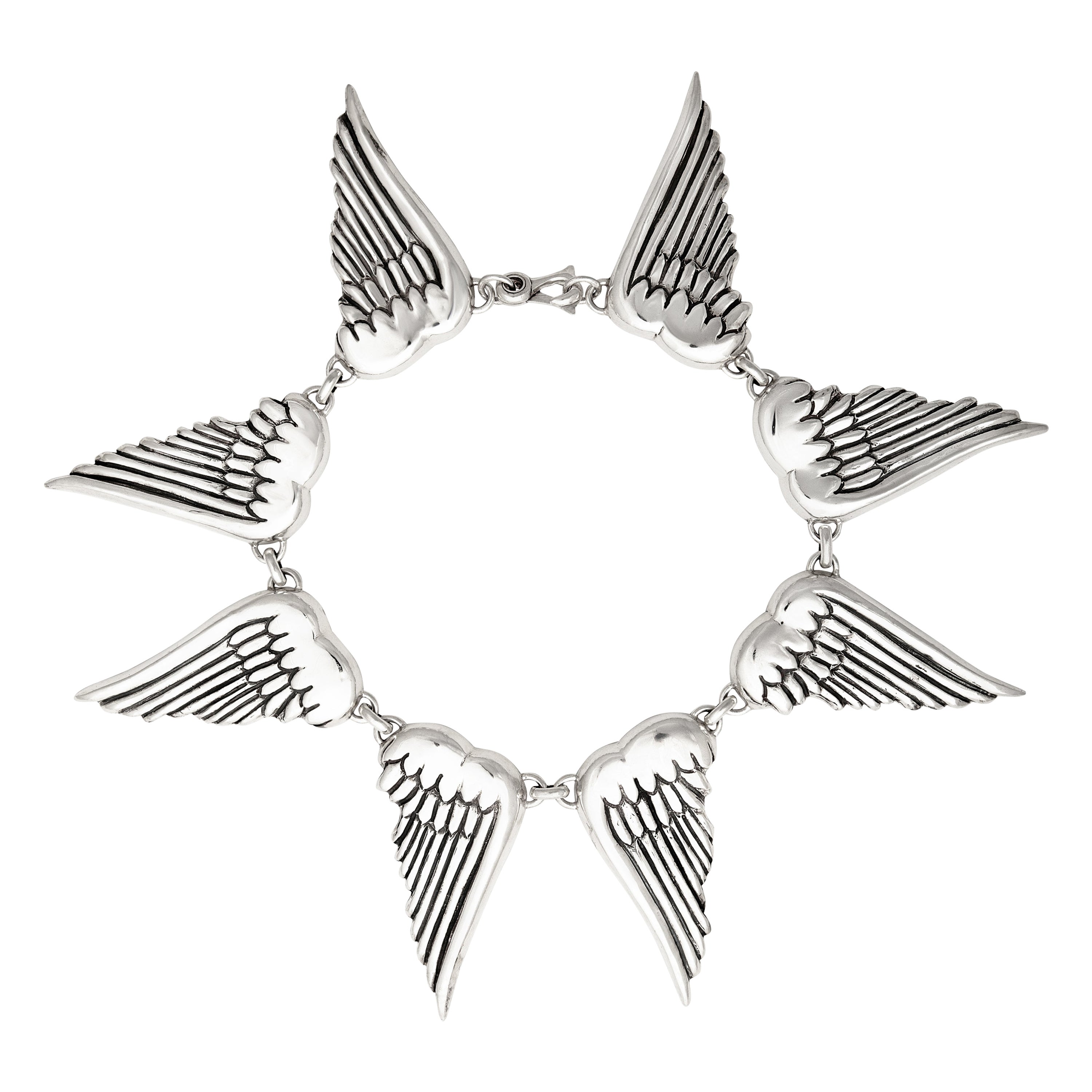Betony Vernon „Wings Collier“ Sterling 925 Einzigartige Halskette, auf Lager im Angebot