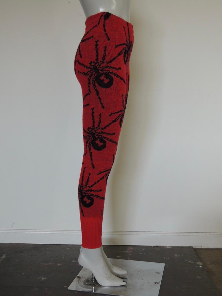 Betsey Johnson 1980s Punk Label Red Knit Spider Leggings at 1stDibs | betsey  johnson leggings, betsey johnson tights, 1980 leggings fashion