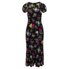 Betsey Johnson Black & Multicolor Floral Print Dress
