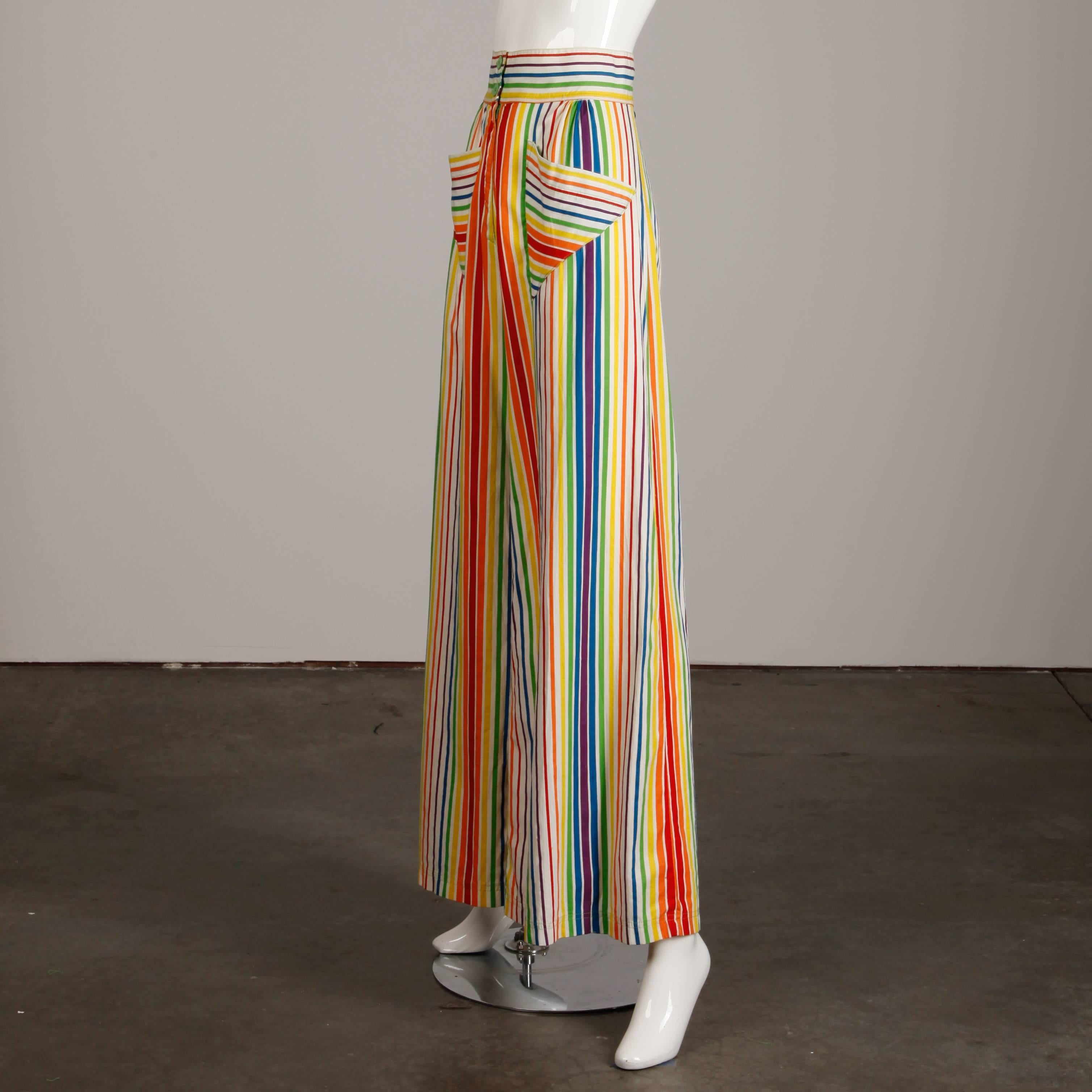 rainbow striped trousers