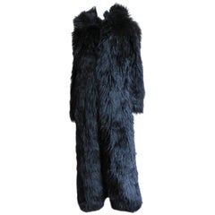 Betsey Johnson New Faux Fur Maxi Coat 1990s