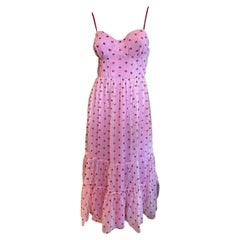 Betsey Johnson Valentines Metallica Mesh-Kleid mit Herzdruck