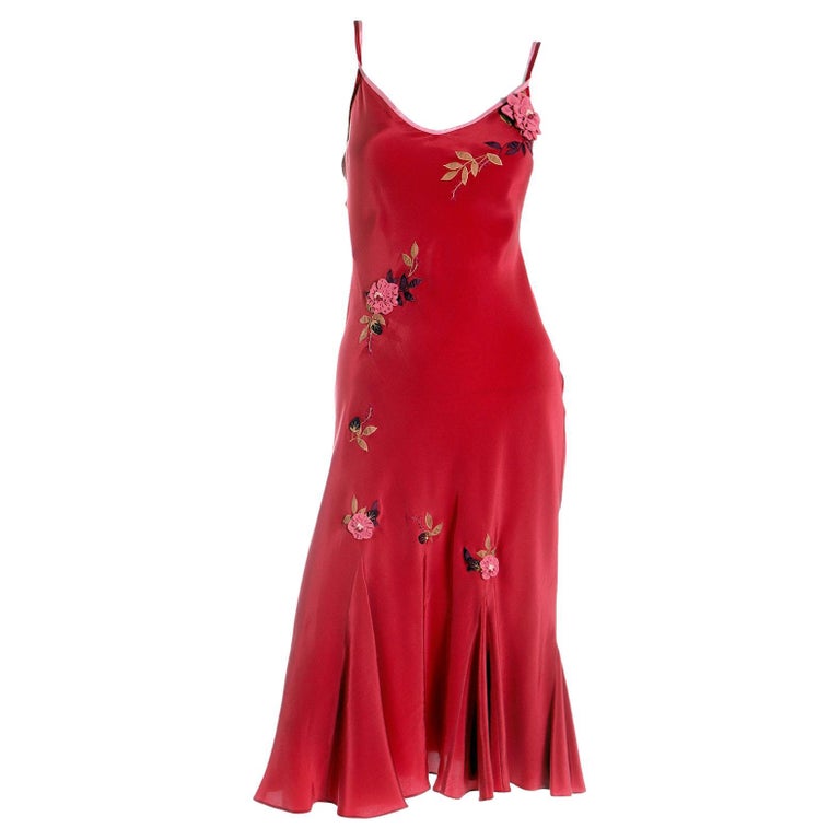 Betsey Johnson Vintage Red Silk Bias Slip Dress w Flower Applique and Embroidery at 1stDibs | vintage betsey johnson dress, betsey johnson pink and red heart dress, betsey johnson pink dress with Betsey Johnson Vintage Red Silk Bias Slip Dress w Flower Applique and Embroidery at 1stDibs | vintage betsey johnson dress, betsey johnson pink and red heart dress, betsey johnson pink dress with