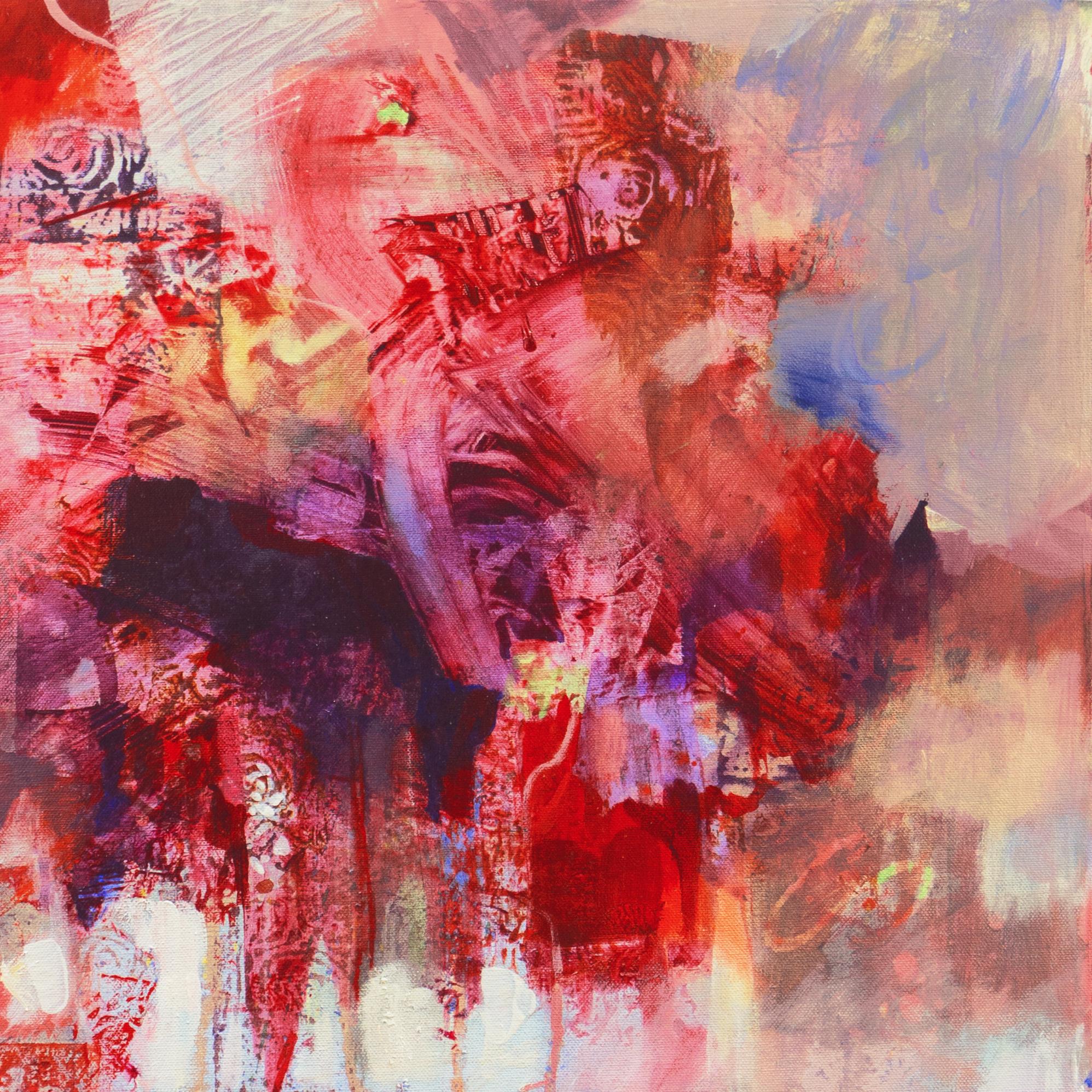 „Abstract, Lilac and Rose“, American Watercolor Society, National WC Society im Angebot 1