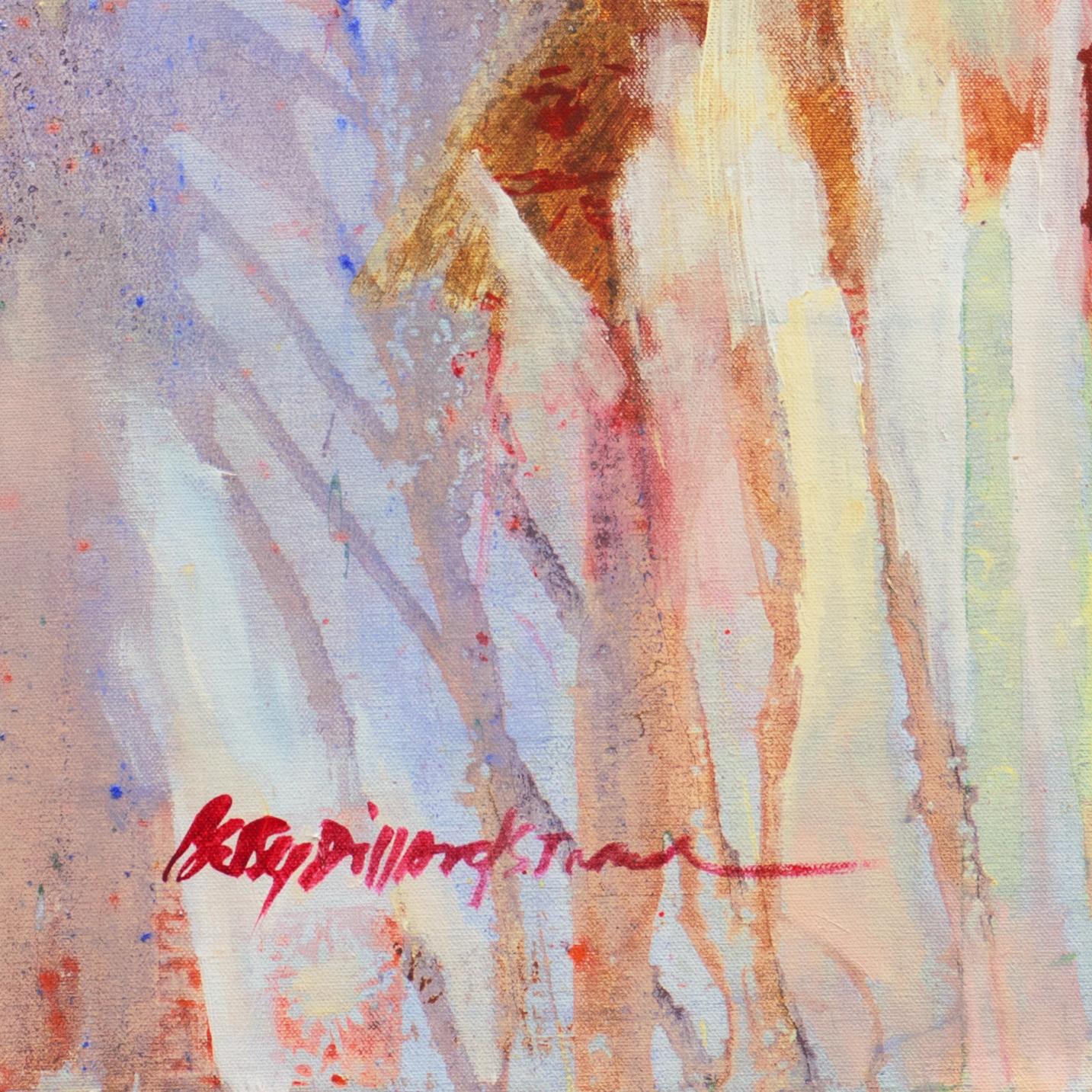 'Astratto, lilla e rosa', American Watercolor Society, National WC Society - Painting di Betsy Dillard Stroud
