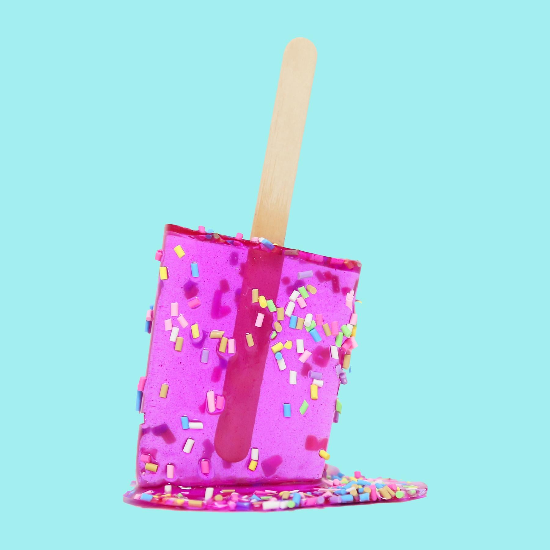 "Berry Sprinkle Pop 2 " -  Resin Popsicle Sculpture