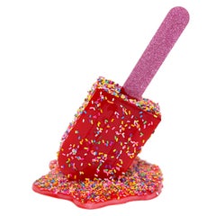 "Bigger Cherry Sprinkle Popsicle " -  Resin Popsicle Sculpture