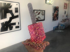 "Bigger Pink Sprinkle Popsicle" -  Kunstharz Popsicle-Skulptur