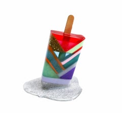 "Cherry on Top" - 6" Resin Popsicle Sculpture