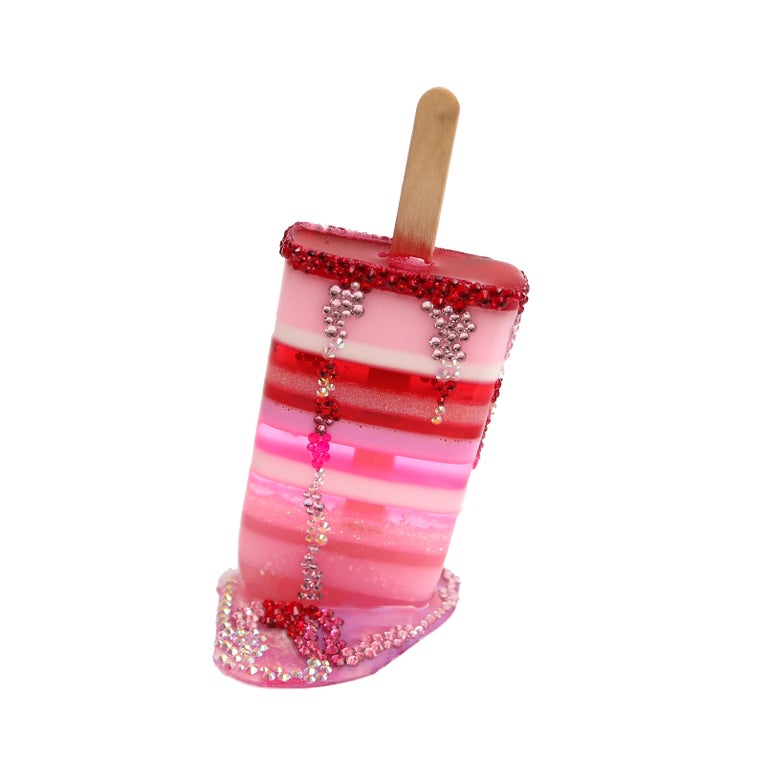Betsy Enzensberger Figurative Sculpture - "Magic Wand" - 5 inch Resin Popsicle Sculpture