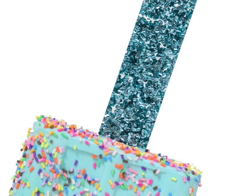Mint Sprinkle Pop - Abstract Sculpture by Betsy Enzensberger
