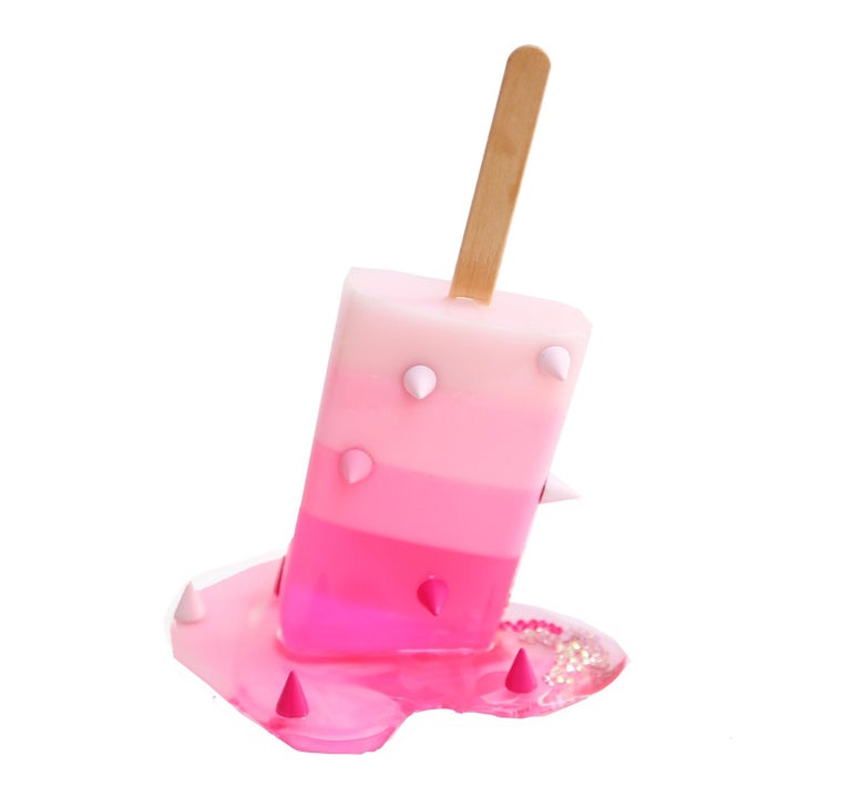 Betsy Enzensberger Figurative Sculpture - "More is More" - 5 inch Resin Popsicle Sculpture