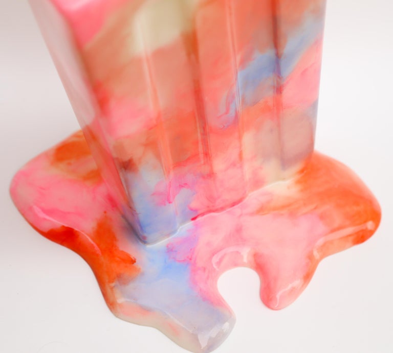 Rainbow Cloud Popsicle - Abstract Mixed Media Art by Betsy Enzensberger