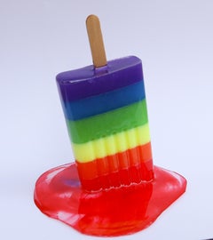 "Rainbow Popsicle"-Original Resin Sculpture 