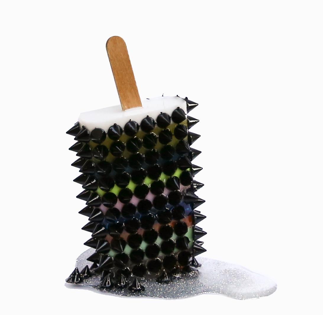 Betsy Enzensberger Figurative Sculpture - "Sugar and Spikes" in Black