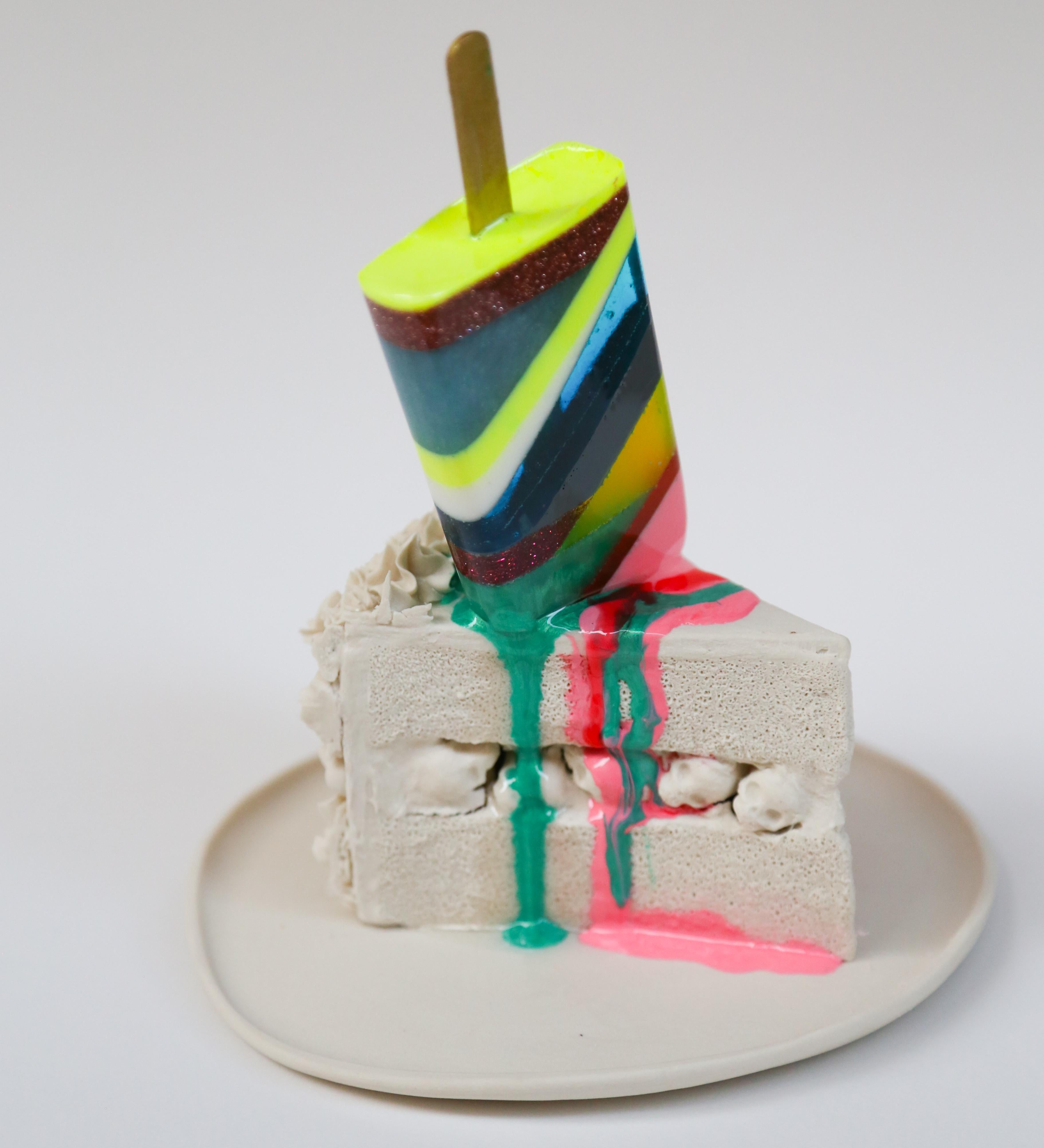 Betsy Enzensberger Still-Life Sculpture - Til Death Do Us Part - Original Popsicle & Skull Sculpture Collaboration