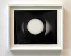 Black & white photograph, small-scale, abstract circles, framed, 2020