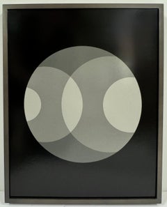 Black and white photograph, abstract geometric circles, 2020