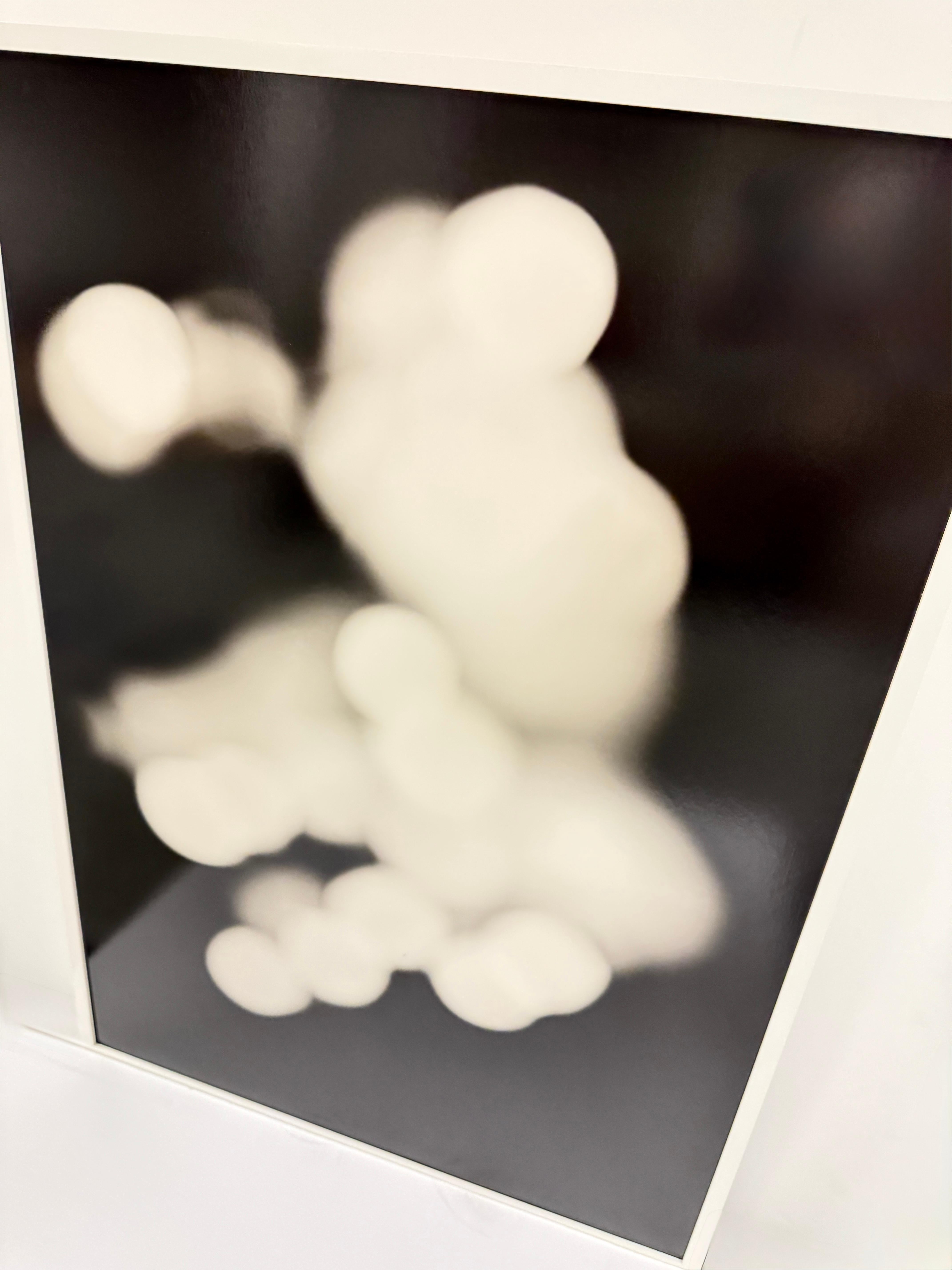 Tirage unique à la gélatine argentée en noir et blanc encadré 