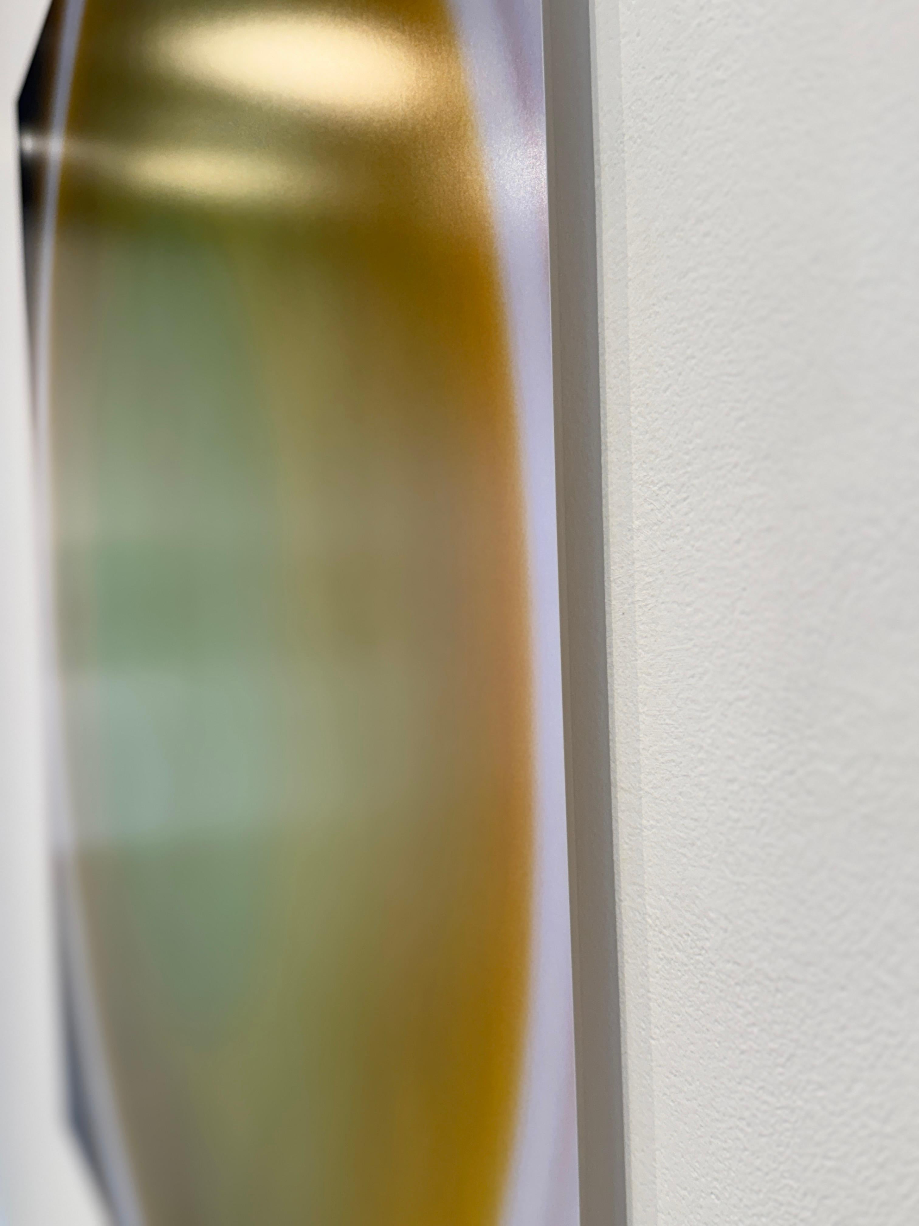 Fotografía en color, Celeste, Paisaje abstracto, Circular Amarillo, Verde en venta 11