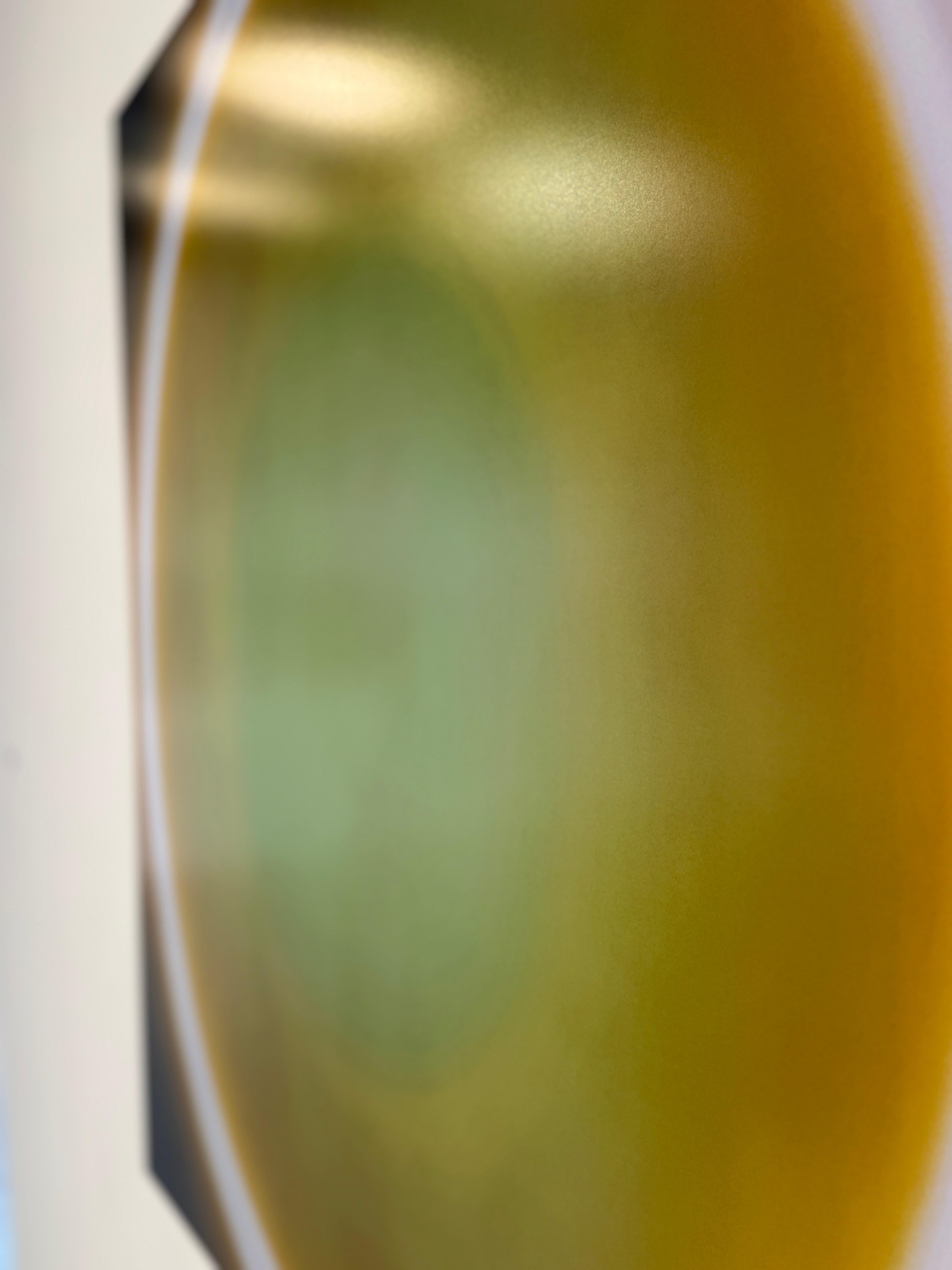 Fotografía en color, Celeste, Paisaje abstracto, Circular Amarillo, Verde en venta 12